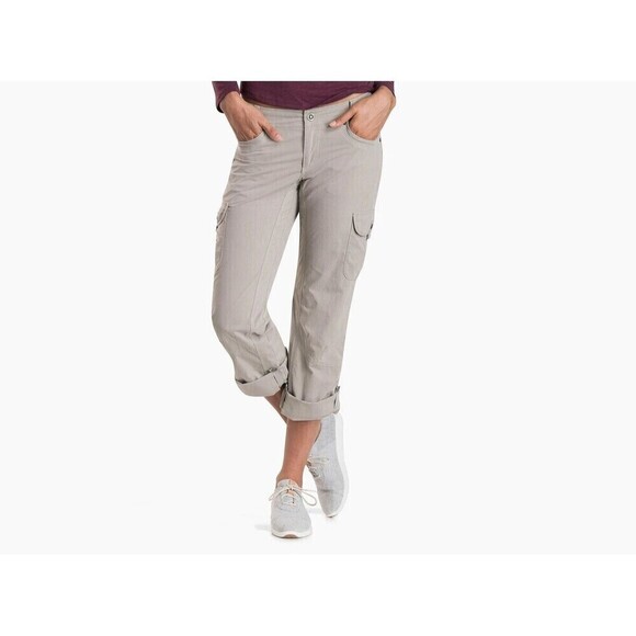 Kuhl 12 Regular Splash Roll-Up Pants Light Khaki Tan Brown Hike Womens - Picture 1 of 16